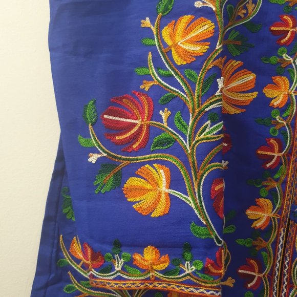 Bright Blue Embroidered Jacket - Picture 5 of 8